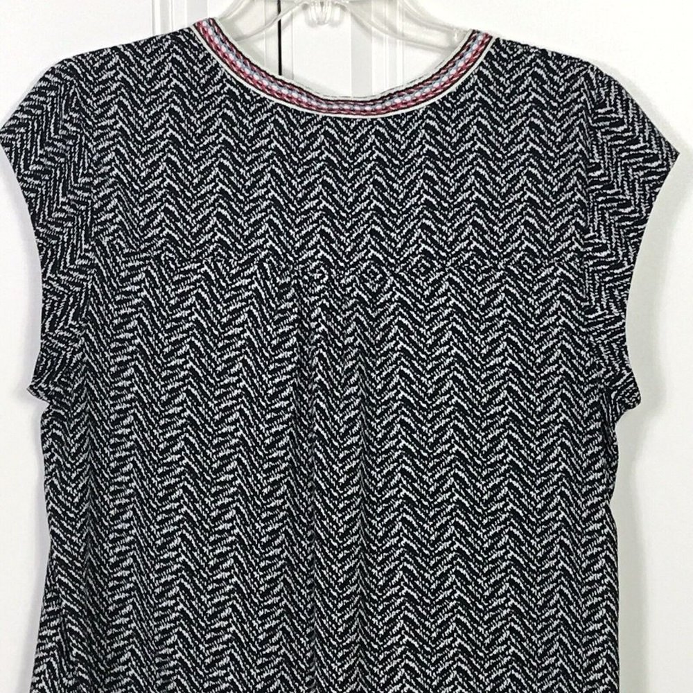 Daniel Rainn Size M Bernal Split Neck Blouse Blac… - image 7